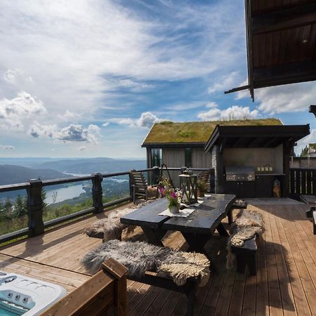 Norefjell - Storhytte Med Jacuzzi Og Fantastisk Beliggenhet Noresund Exterior foto