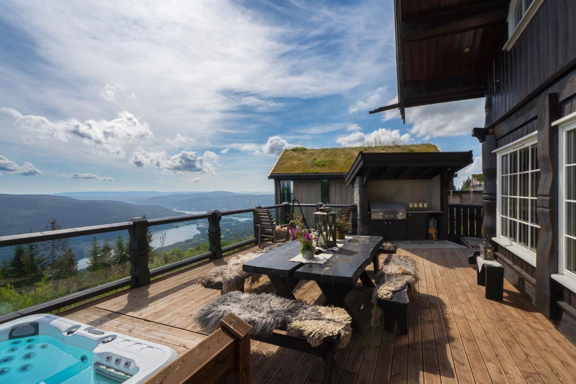 Norefjell - Storhytte Med Jacuzzi Og Fantastisk Beliggenhet Noresund Exterior foto